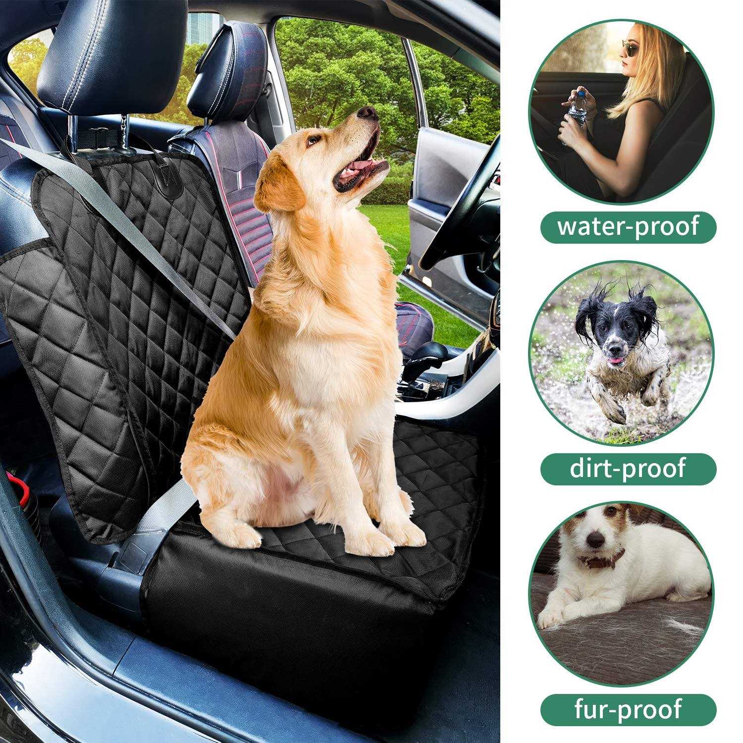 Flow.month Flowmonth Pet Front Seat Cover Pet Booster Seat,Deluxe 2 in 1 Dog Seat Cover for Cars Waterproof Dog Front Seat Cover Pet Bucket