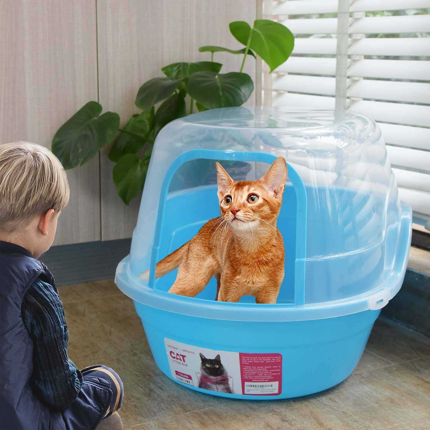 Petfamily Jumbo Hooded Cat Litter Box