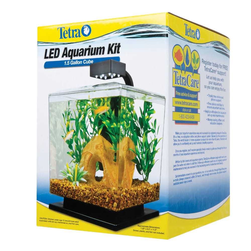 Tetra LED 1.5 Gallon Cube with Whisper Filtration