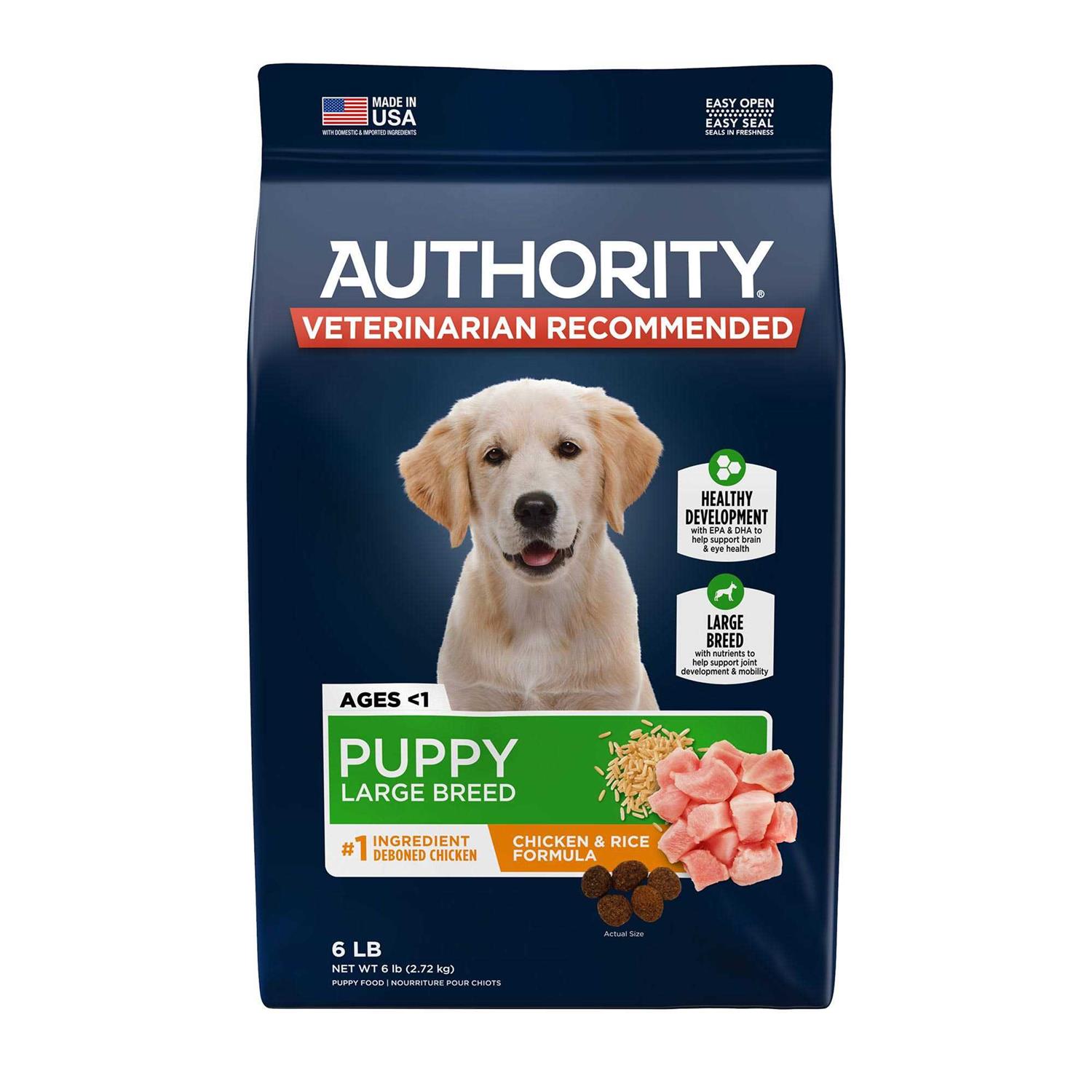 Authority Chicken Rice Formula Large Breed Puppy Dry Dog Food