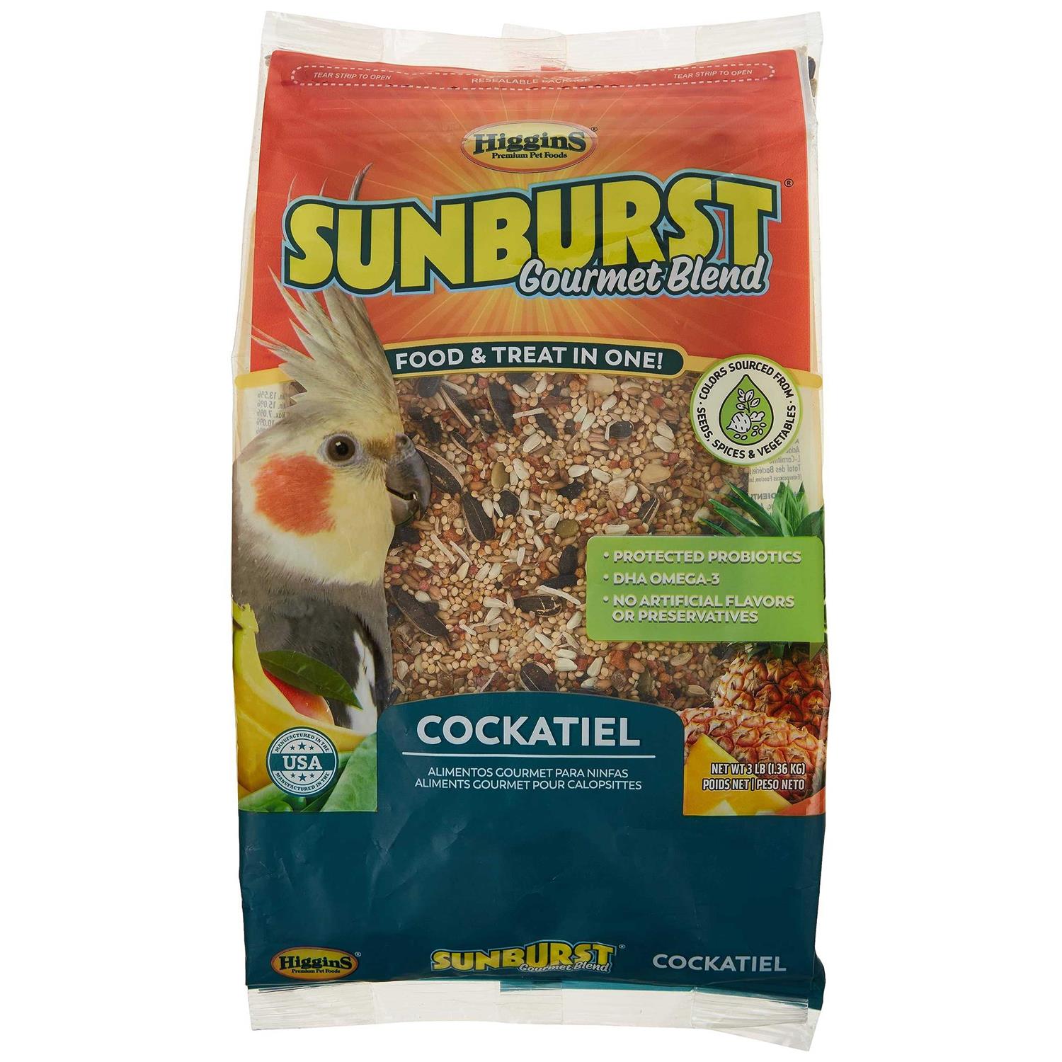 Higgins Sunburst Gourmet Blend Cockatiel Food