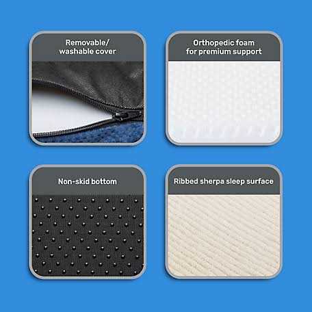 Retriever 3-Sided Bolster Orthopedic Pet Bed