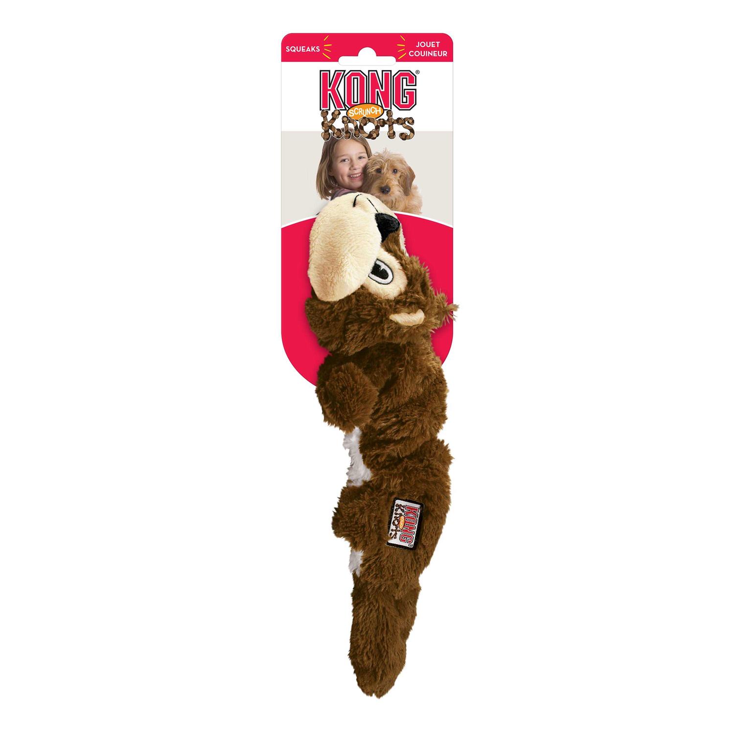 KONG Scrunch Knots Squirrel Dog Toy