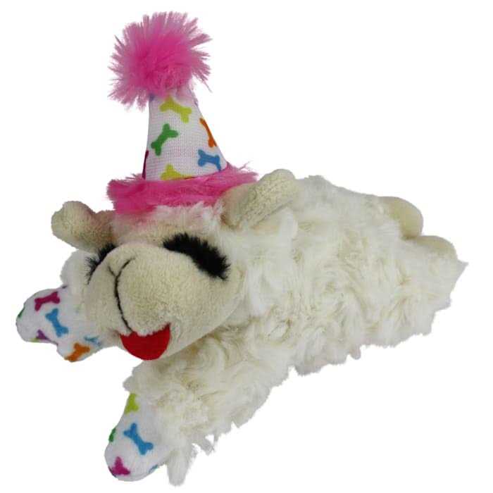 Multipet Happy Birthday Mini Lamb Chop Dog Toy