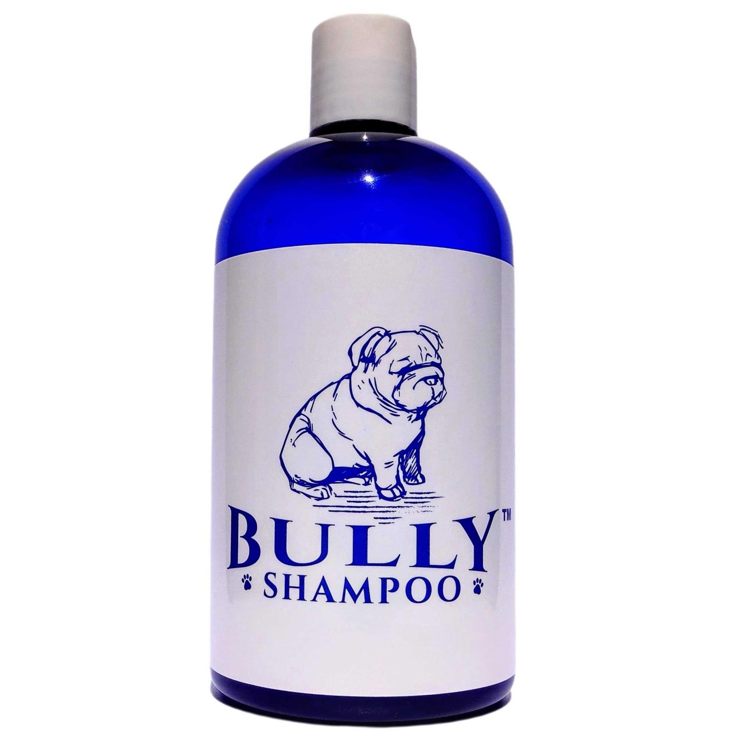 Bully Shampoo Bulldog Dog Shampoo All Natural Organic Formula Refreshing Botanical Scent. Specifically for Bulldog Breeds and Itchy Skin. Leaves