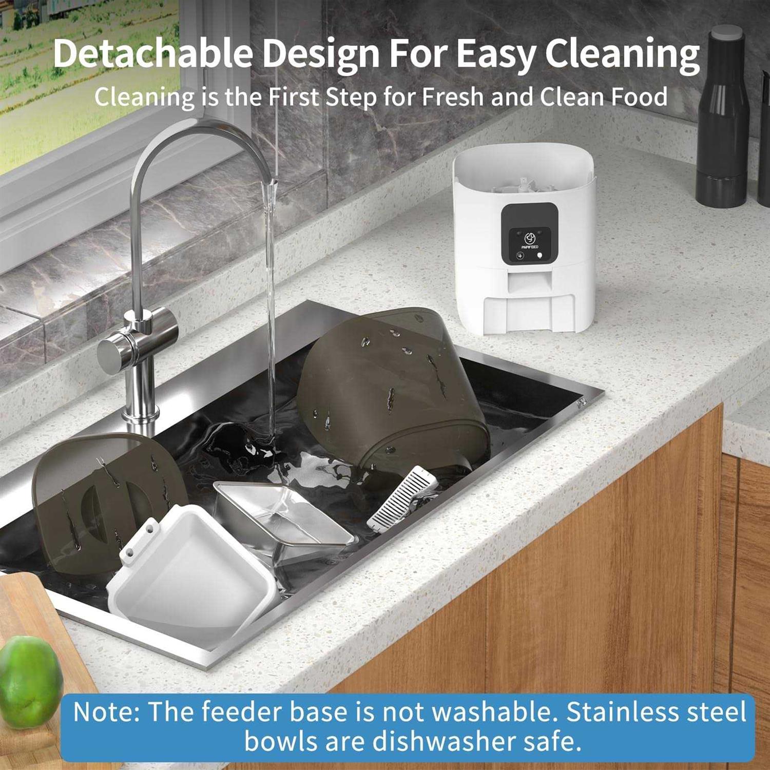 PAPIFEED 5G WiFi Automatic Cat Feeders Smart Automatic Cat Food Dispenser with Slow Feeding Mode