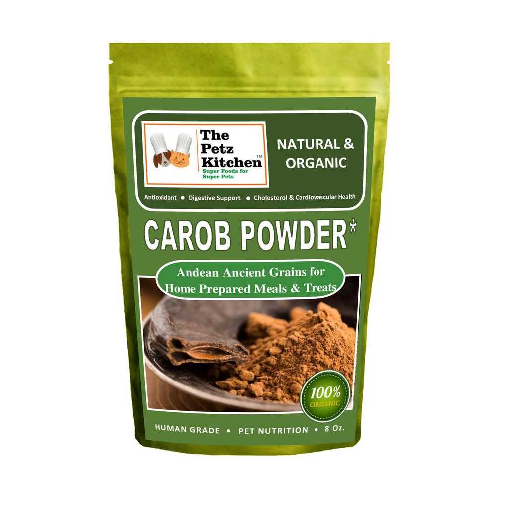 The Petz Kitchen Carob Antioxidant Digestive & Cardiovascular Support Dog & Cat Supplement