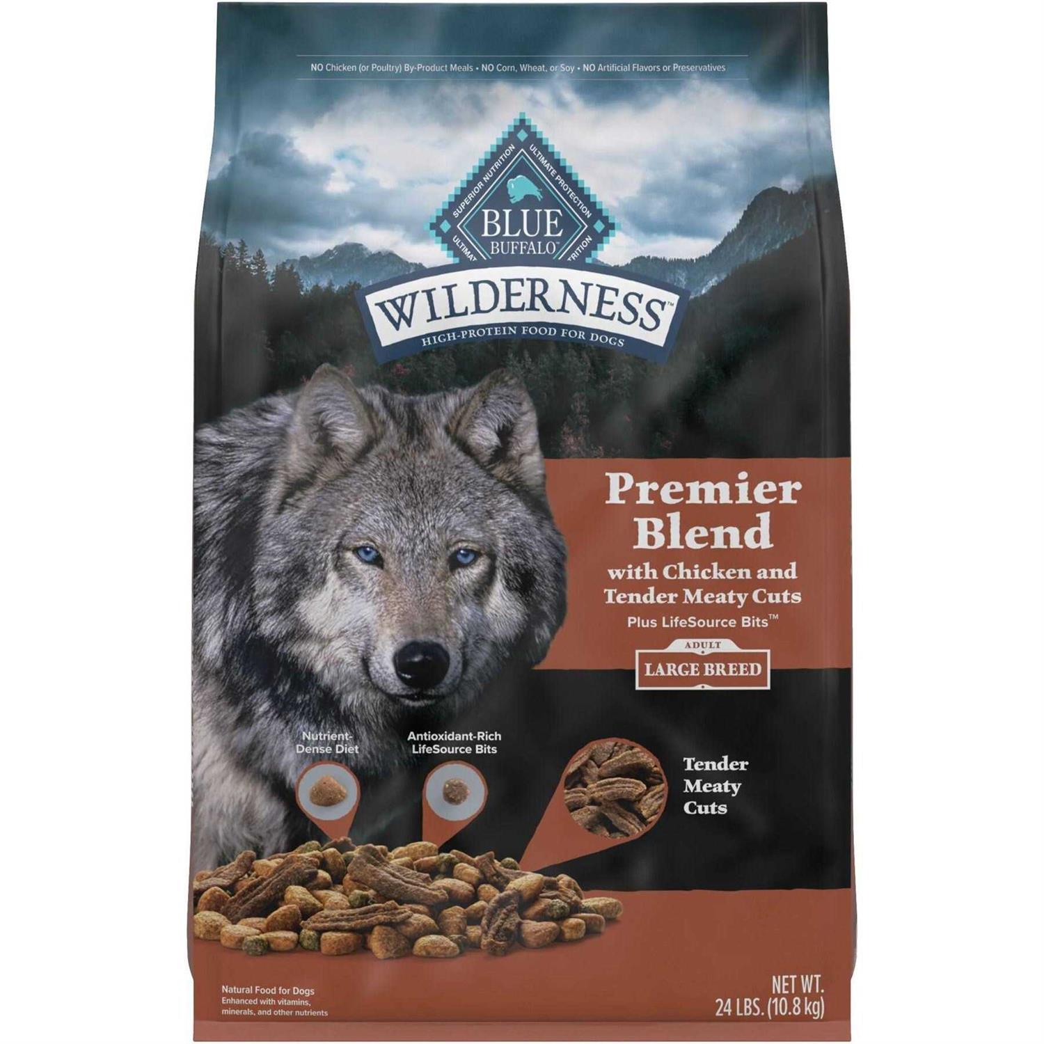 Blue Buffalo Blue Wilderness Premier Blend with Meaty Cuts Chicken Large Breed Adult Dry Dog Food