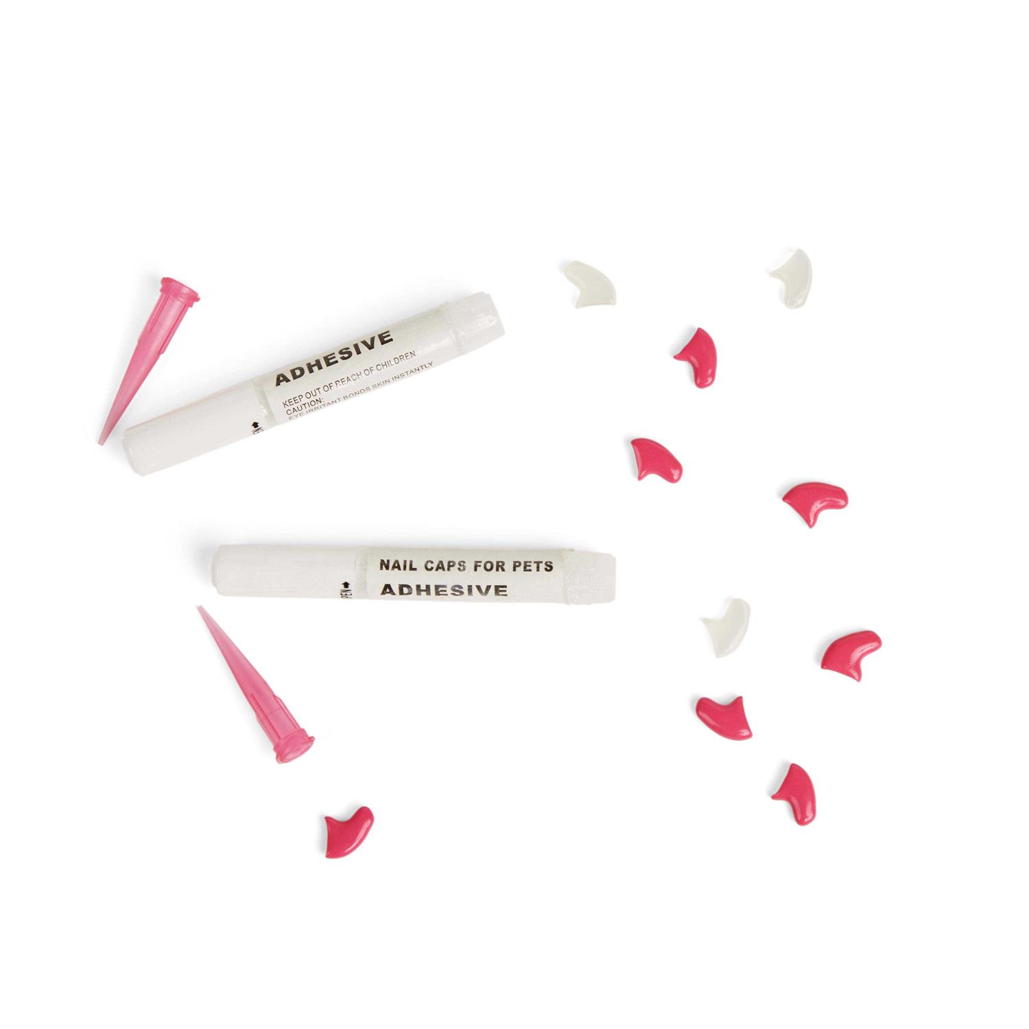 Well & Good Clear & Pink Cat Nail Caps