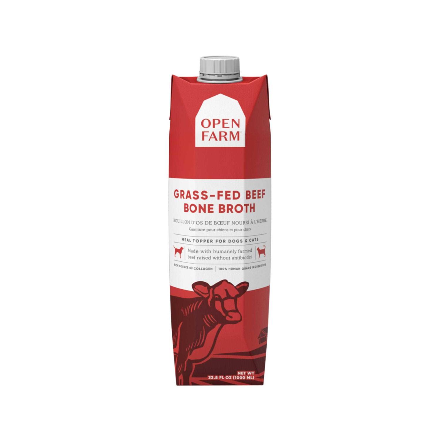 Open Farm Grass-Fed Beef Bone Broth for Dogs & Cats