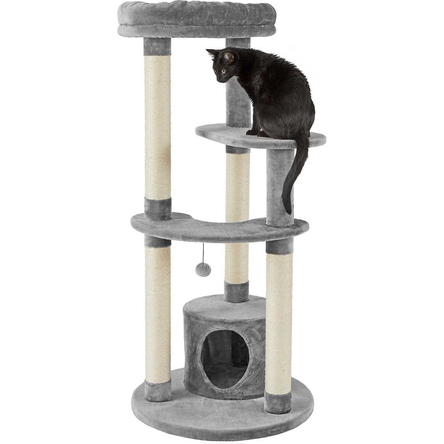 Frisco 59.5-in Heavy Duty Faux Fur Cat Tree Condo
