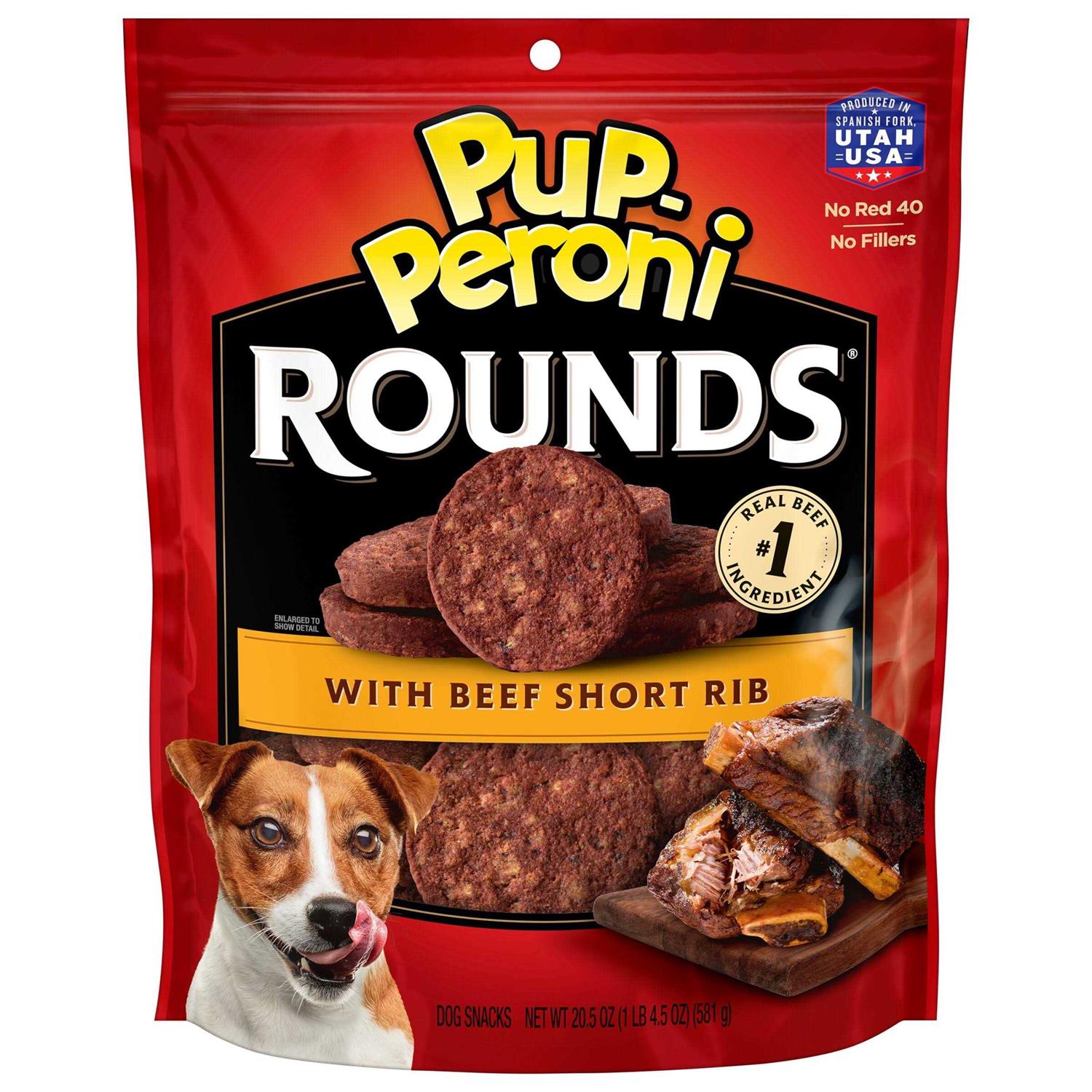 Pup-Peroni Rounds Dog Treats with Beef