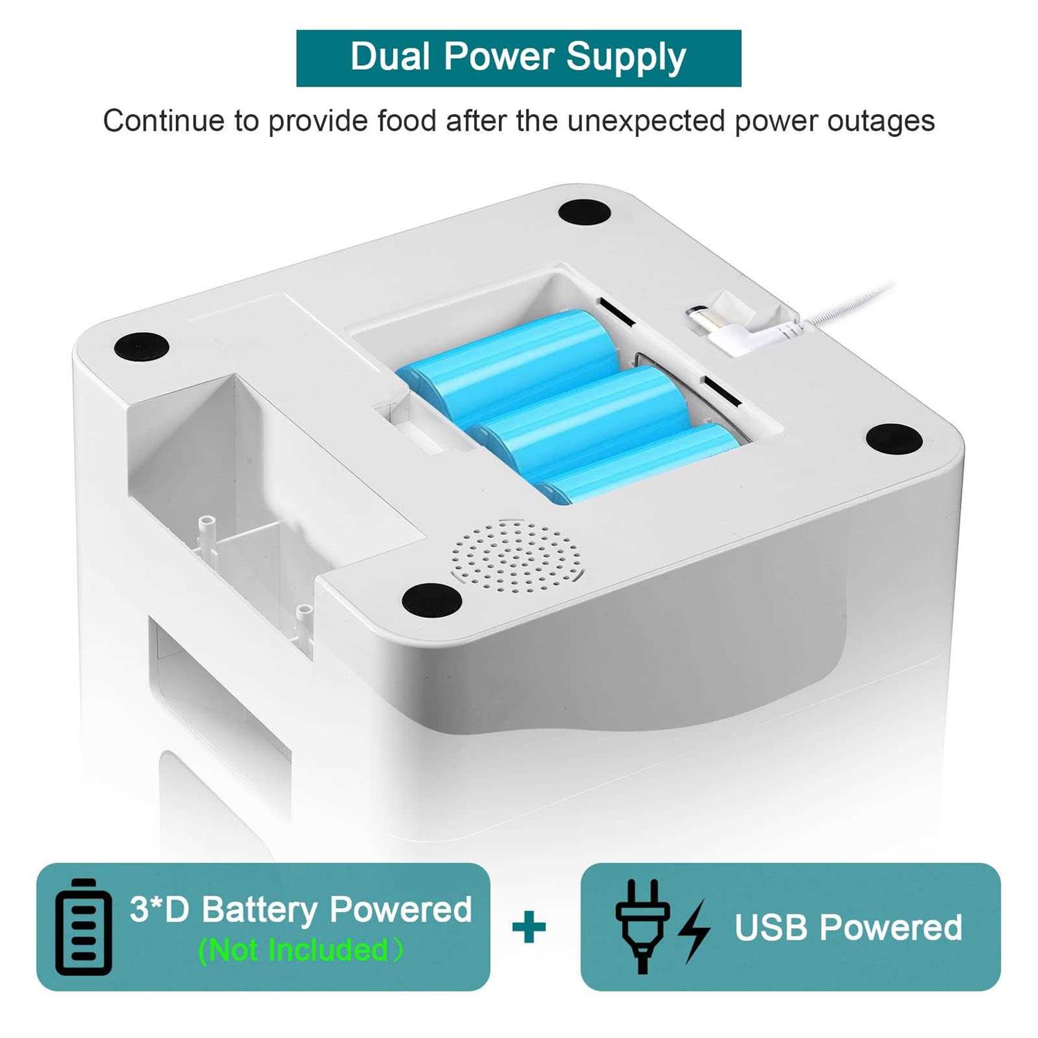 DoHonest Automatic Dog Feeder with Camera 5G WiFi Easy Setup 8L Motion Detection Smart Cat Food Dispenser 1080P HD Video Recording 2-Way Audio