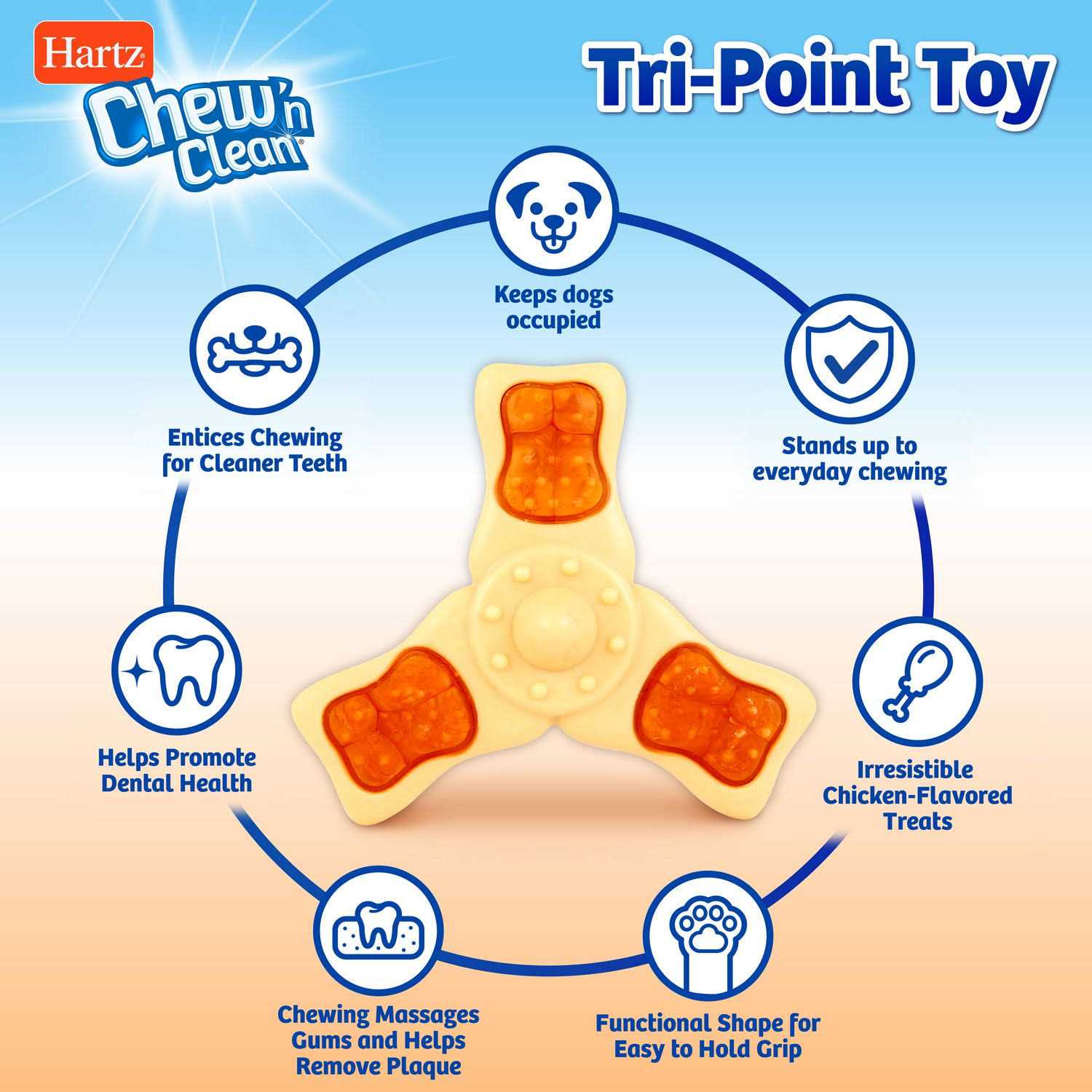 Hartz Chew n Clean Tri-Point Chew Toy