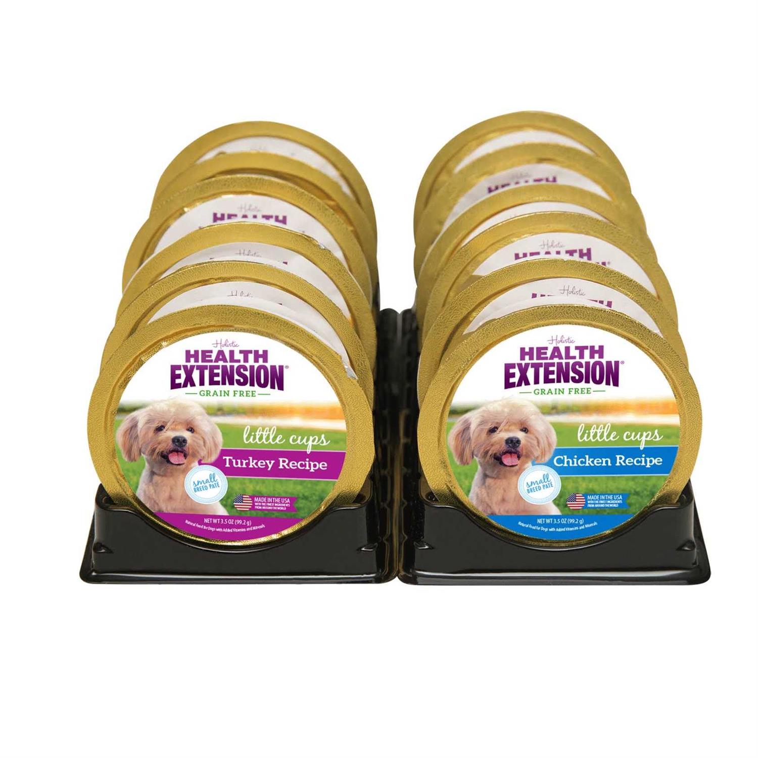 Health Extension Little Cups Chicken & Turkey Recipe Variety Pack Small Breed Grain-Free Wet Puppy Food