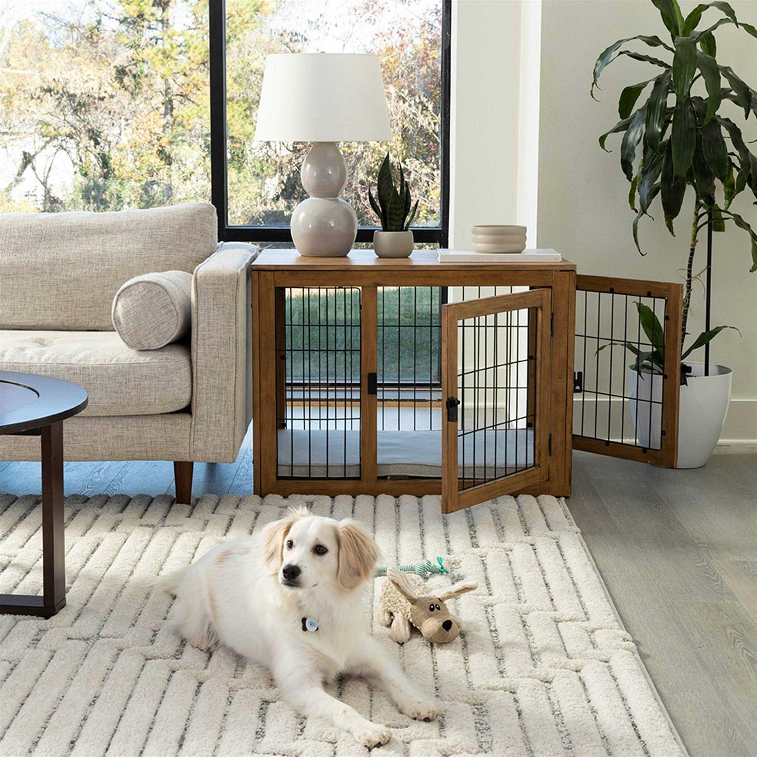 Petmaker Furniture-Style Dog Crate with Double Doors