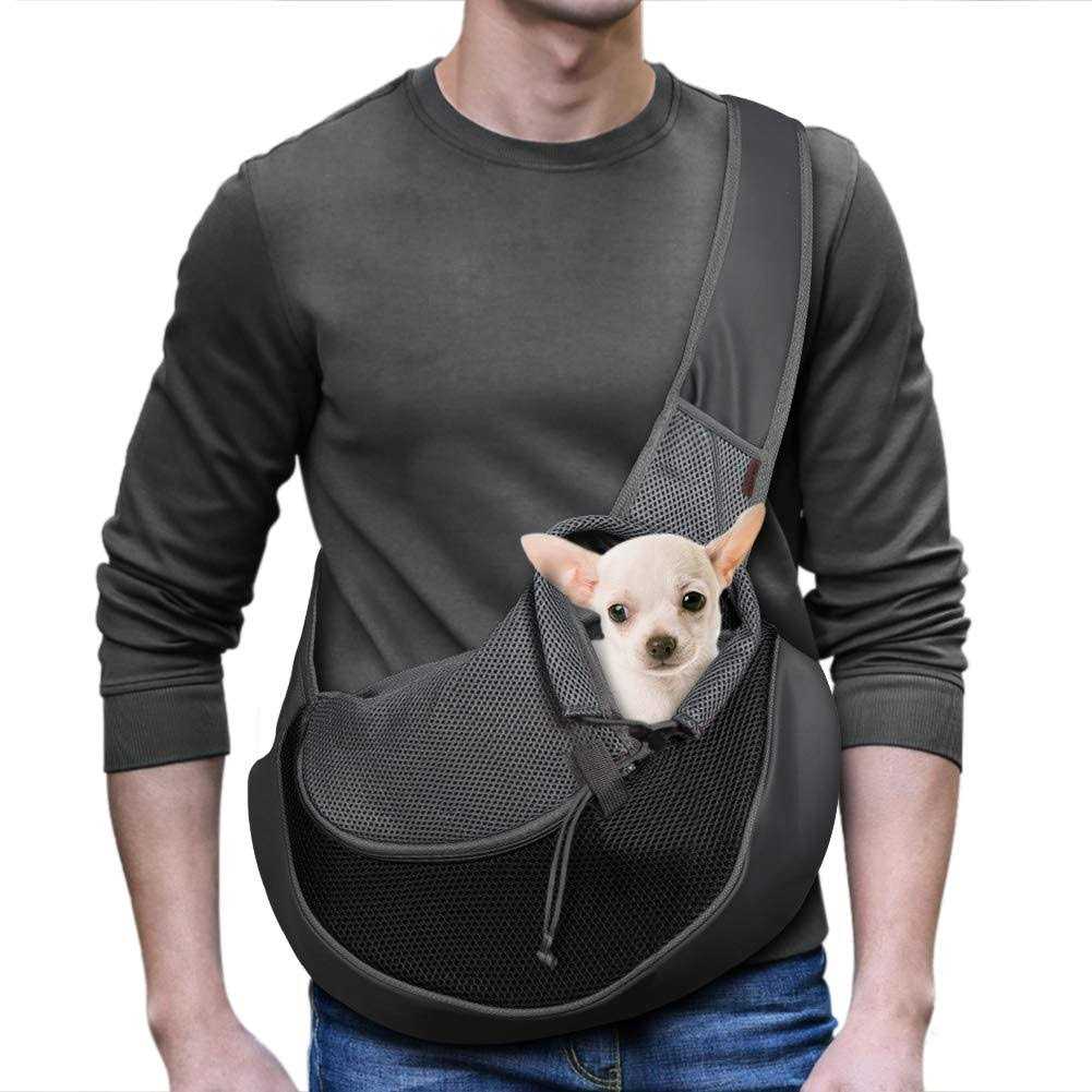 Yudodo Pet Dog Sling Carrier Breathable Mesh Travel Safe Sling Bag Carrier for Dogs Cats