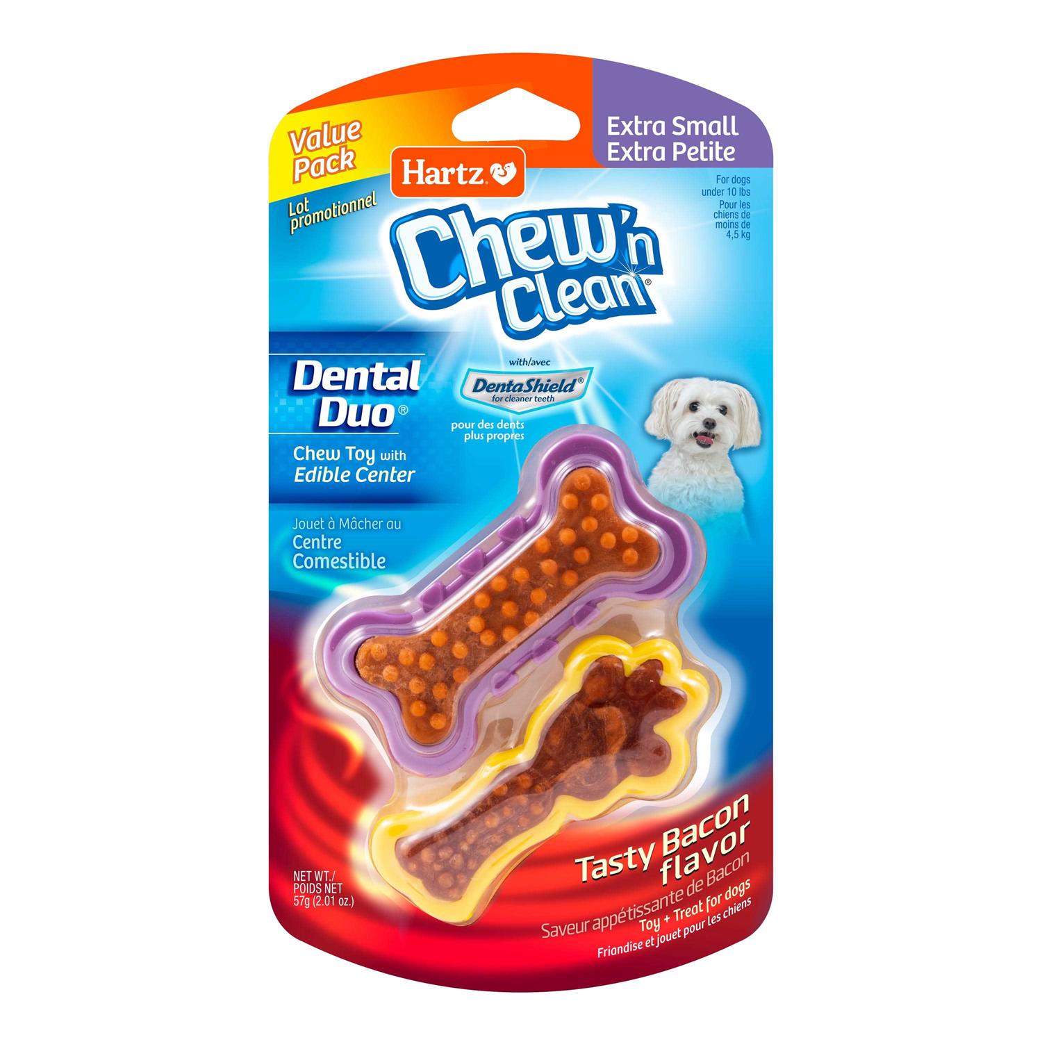 Hartz Chew ‘n Clean Dental Duo Dog Chew Toy Treat