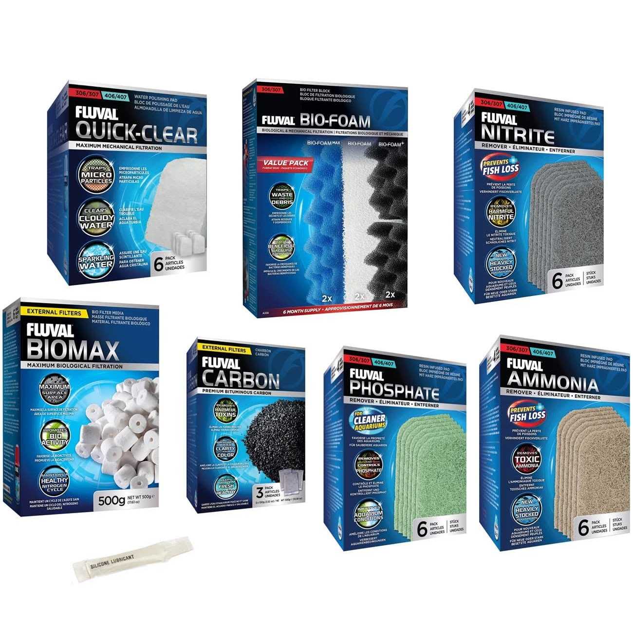 Inland Seas Fluval 306/307 Canister Filter Semi Annual Maintenance Kit Plus Package