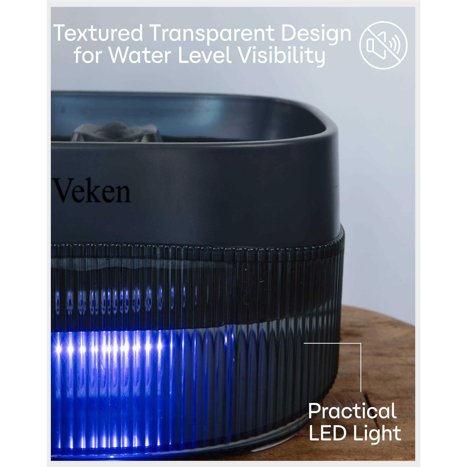 Veken Dog Water Fountain,135oz/4L Dog Water Bowl Dispenser and Automatic Pet Water Fountain for Small to Medium Dogs