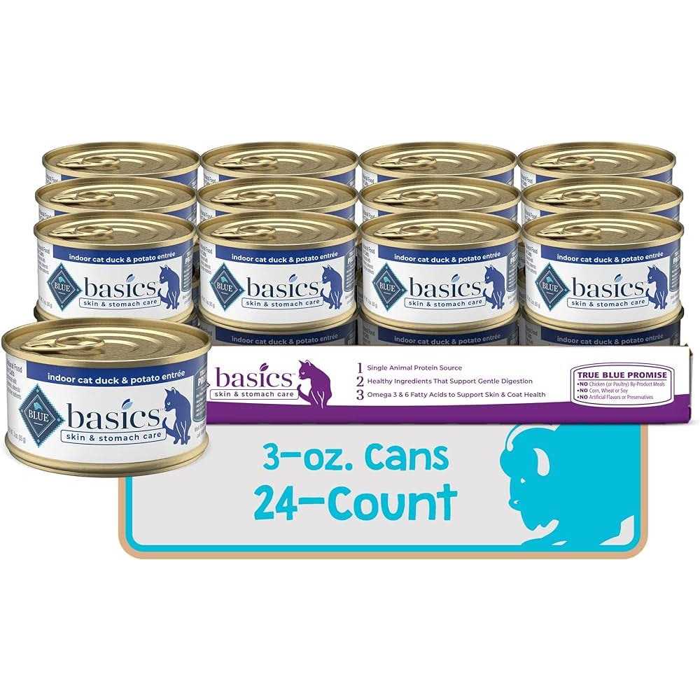 Blue Buffalo Basics Grain Free Indoor Fish and Potato Entree Canned Cat Food 3-oz