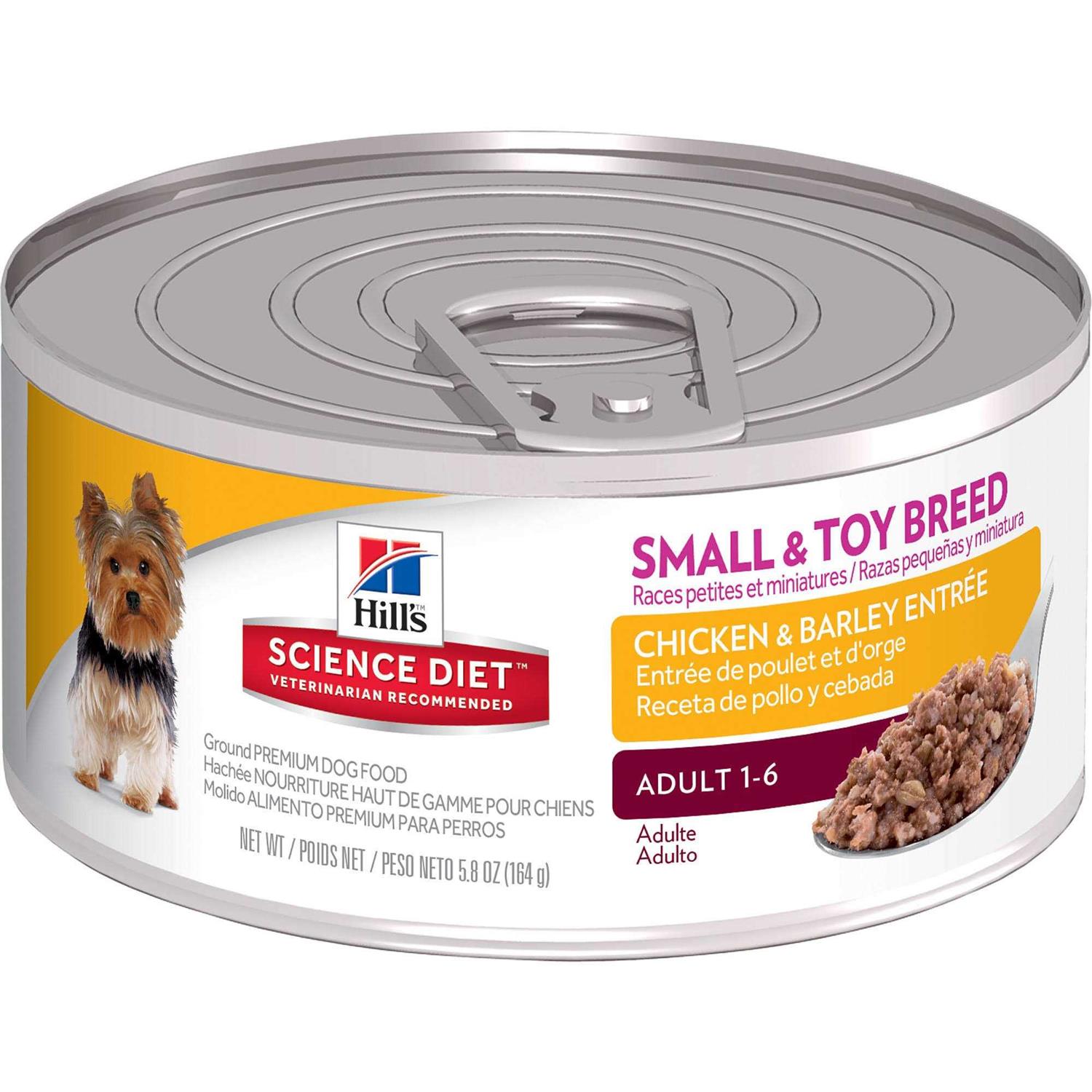 Hill’s Science Diet Adult Small Paws Chicken & Barley Entree Canned Dog Food