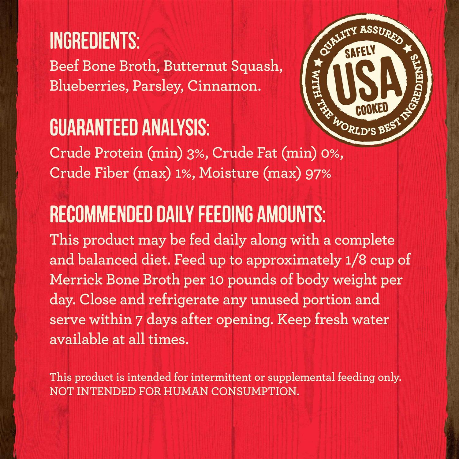 Merrick Grain Free Beef Bone Broth