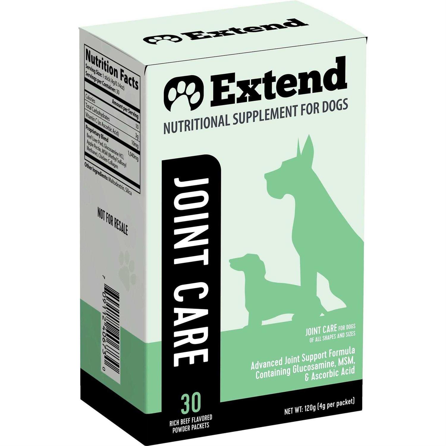Extend Joint Care for Dogs 1 Month Supply Glucosamine for Dogs with MSM & Ascorbic Acid