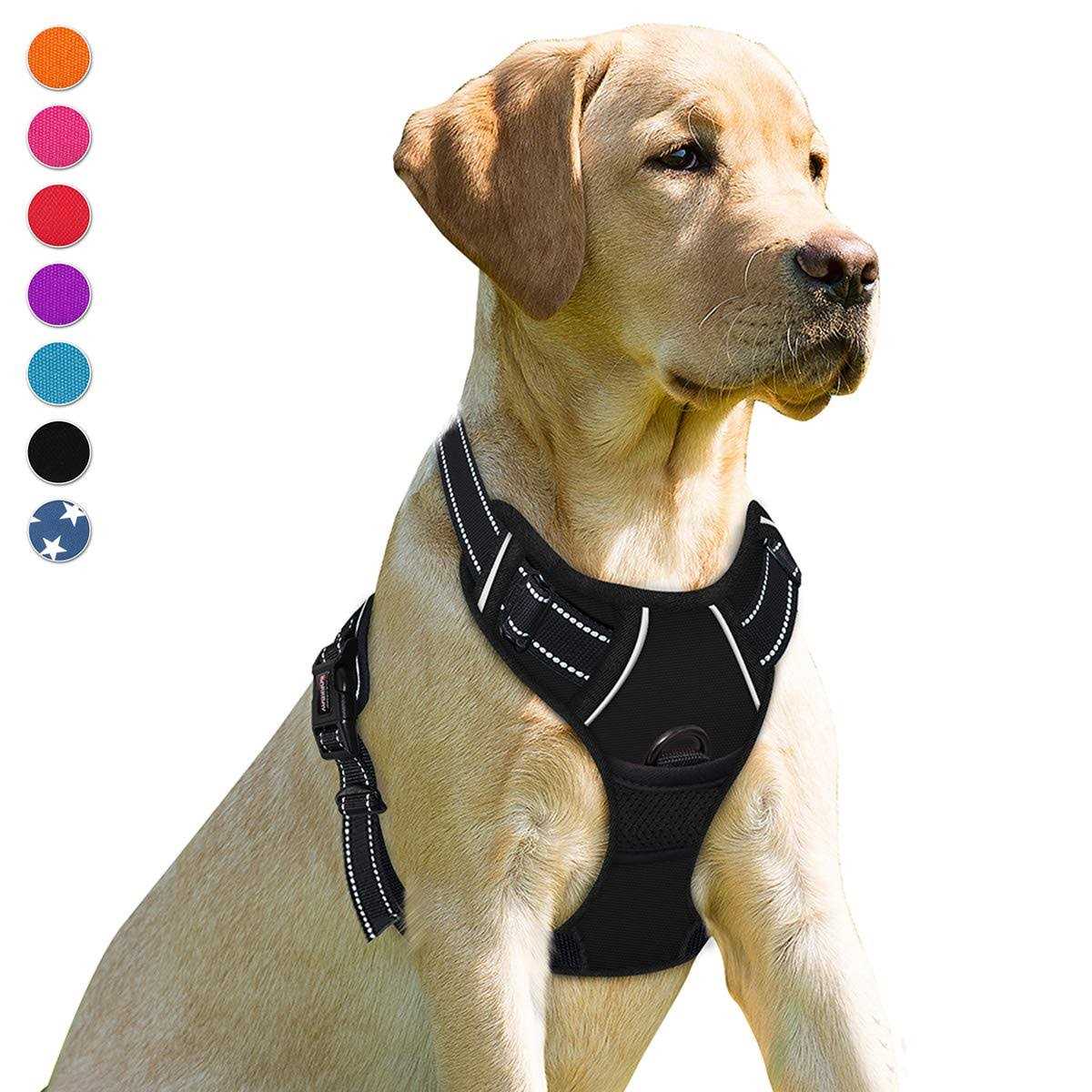 Barkbay No Pull Dog Harness Front Clip Heavy Duty Reflective Easy Control Handle for Large Dog Walking