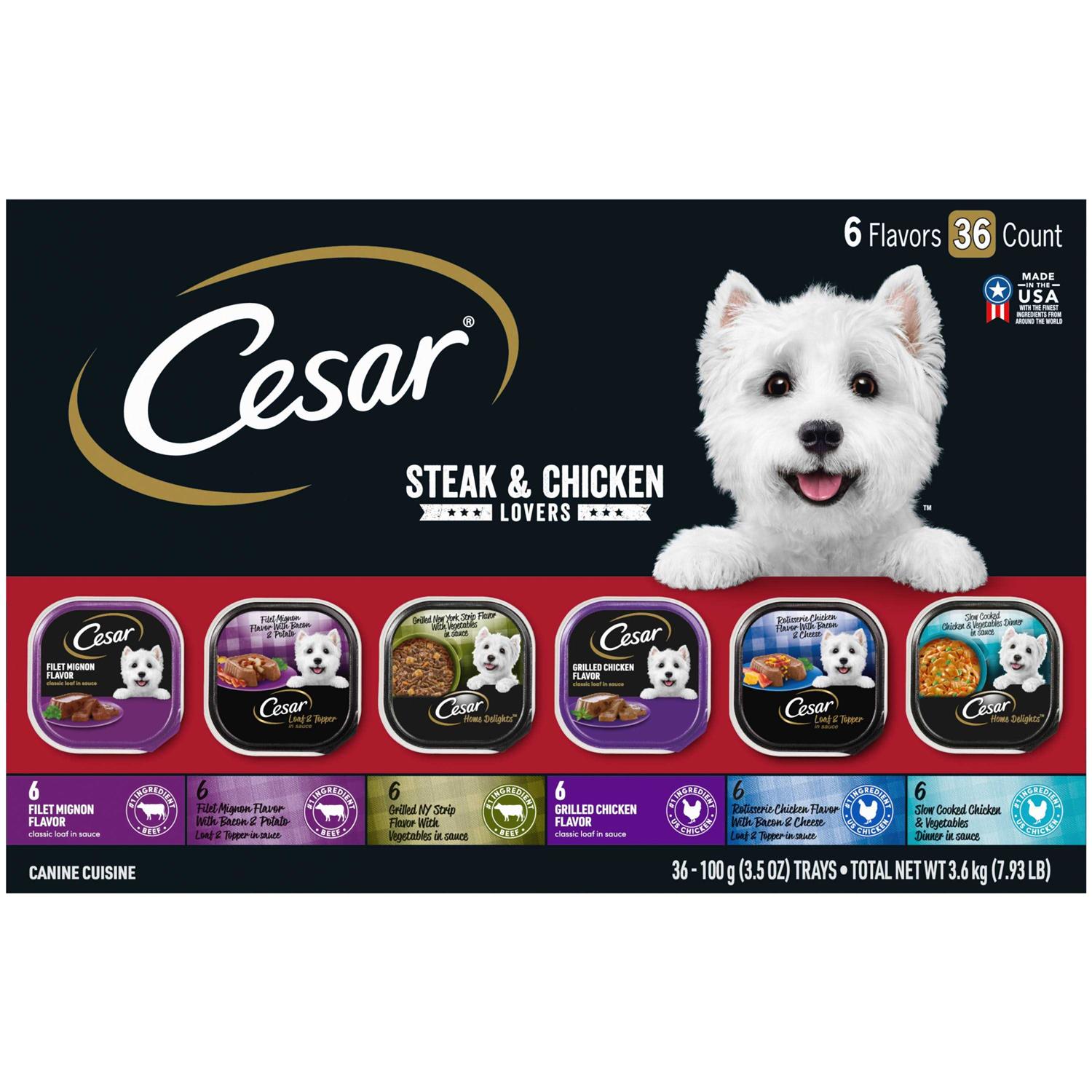 Cesar Steak & Poultry Lovers Variety Pack Dog Food Trays