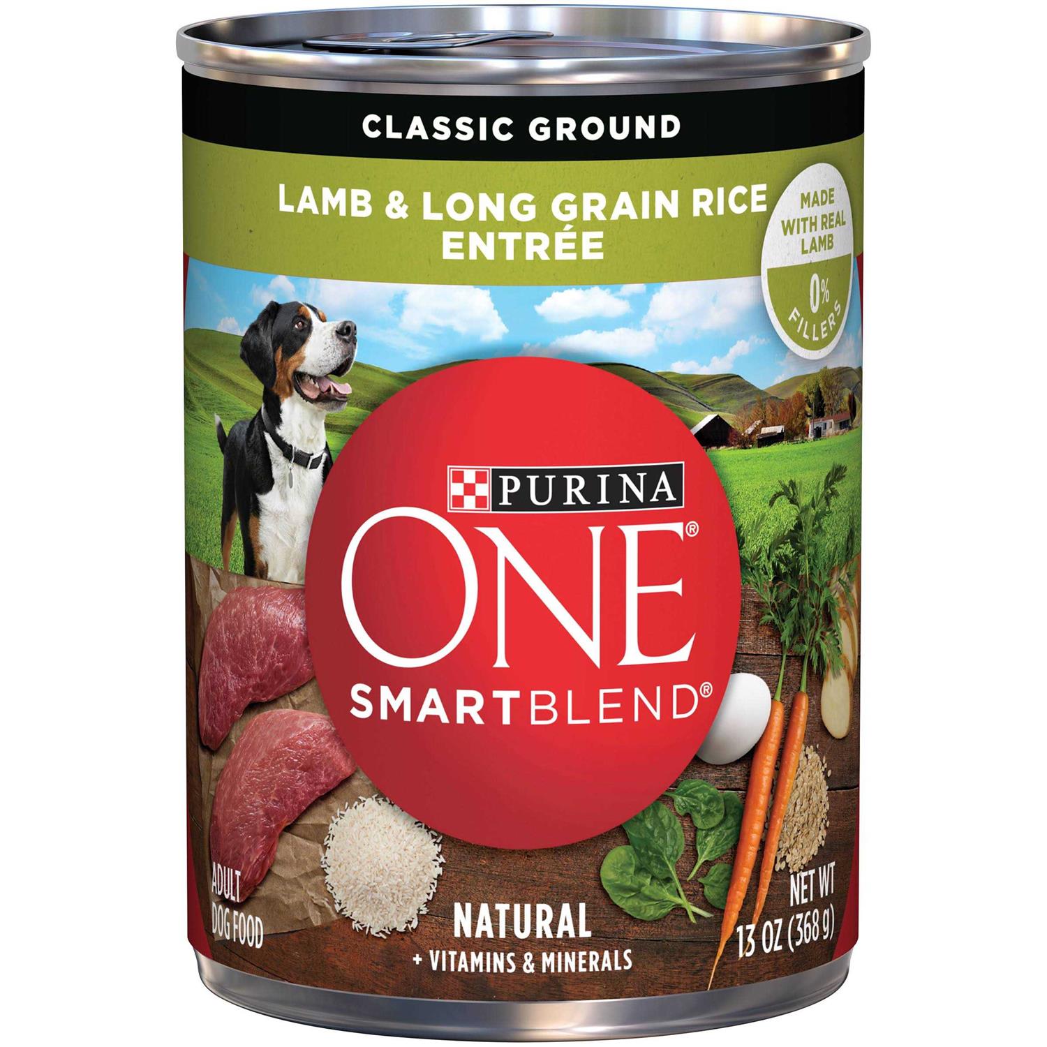 Purina ONE SmartBlend Classic Ground Wet Dog Food Lamb & Long Grain Rice Entrée Puppy