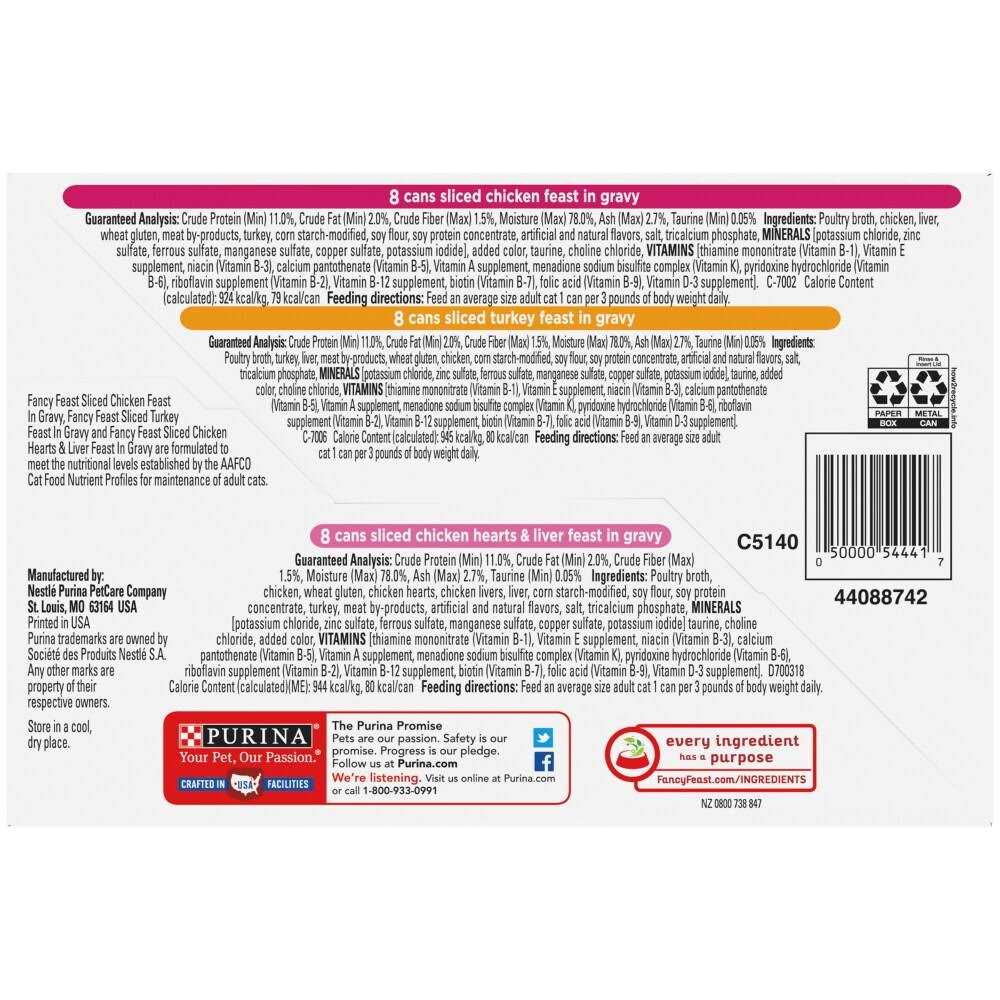 Purina Fancy Feast Gravy Wet Cat Food Variety Pack Poultry Lovers Sliced Collection