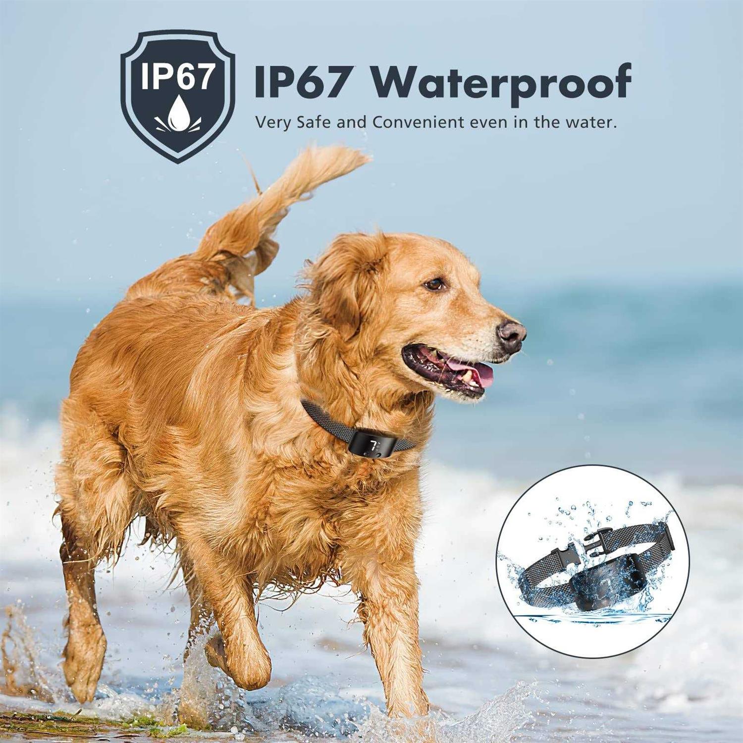 NBJU Bark Collar for Dogs,Rechargeable Anti Barking Training Collar with 7 Adjustable Sensitivity and Intensity Beep Vibration for Small Medium