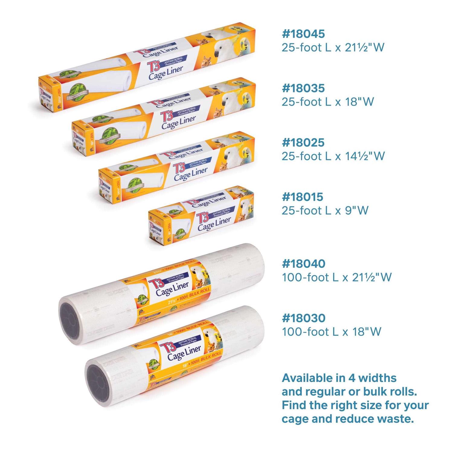Prevue T3 Antimicrobial Cage Liner Bird