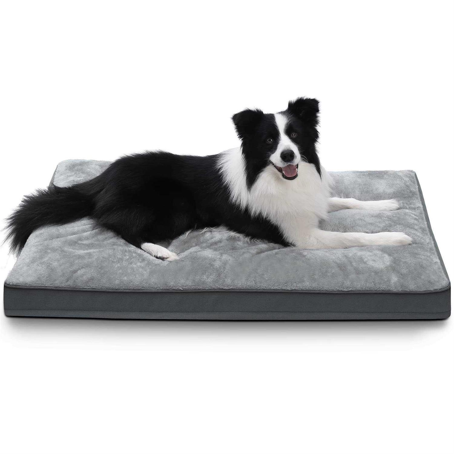 NUPIDA Dog Bed Waterproof Deluxe Plush Dog Beds with Removable Washable Cover Anti-Slip Bottom Pet Sleeping Mattress for Large