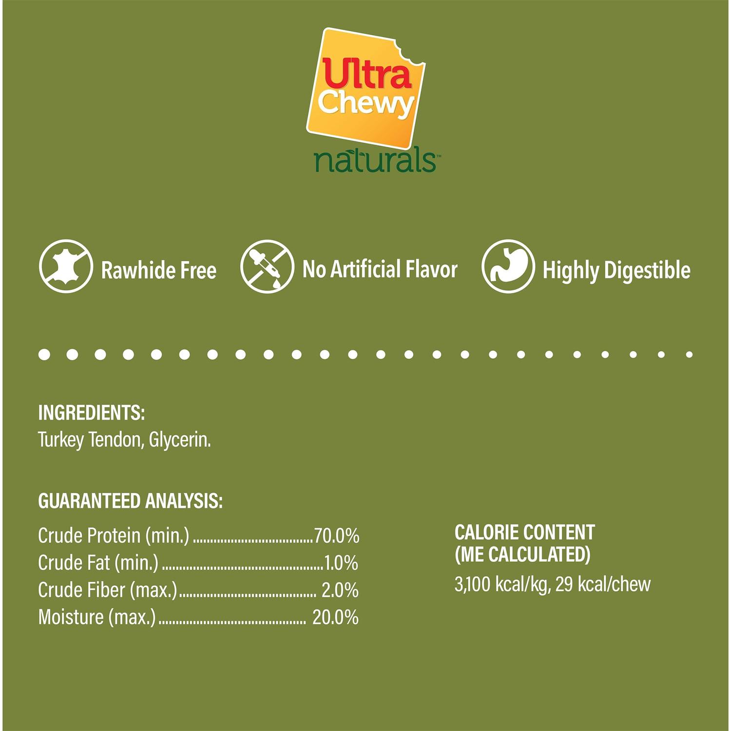 Ultra Chewy Turkey Tendon Rings for Dogs Premium All-Natural