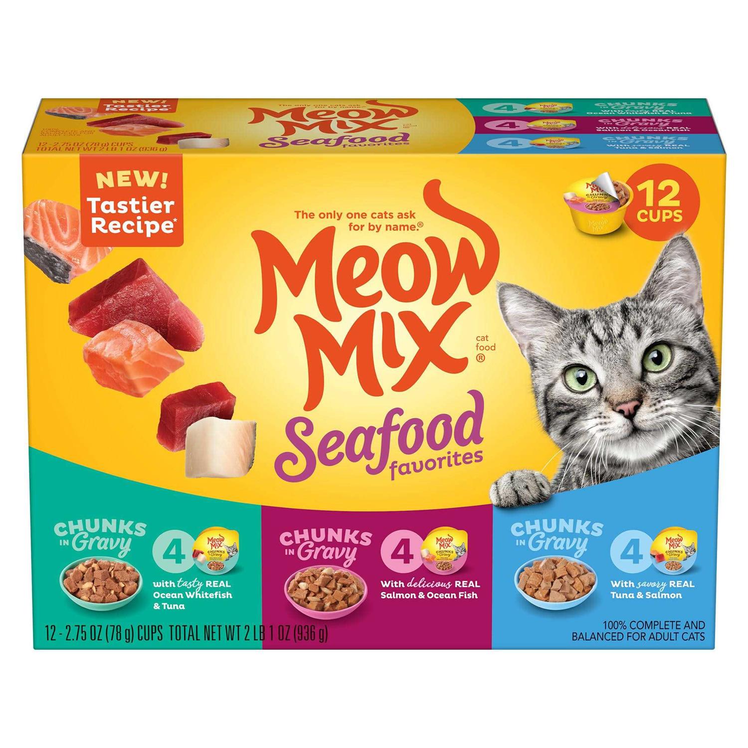 Meow Mix Cat Food Seafood Variety Pack
