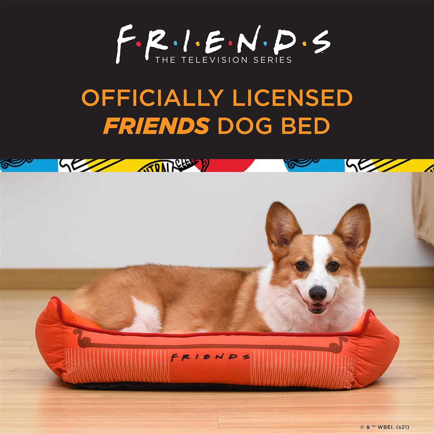 GuHuiKuFriends The TV Show Sofa Cuddler Dog Bed, 24x 19x 8 Soft and Cute Dog Bed from Elevated Dog Bed Raised Dog Bed Friends Sofa Friends