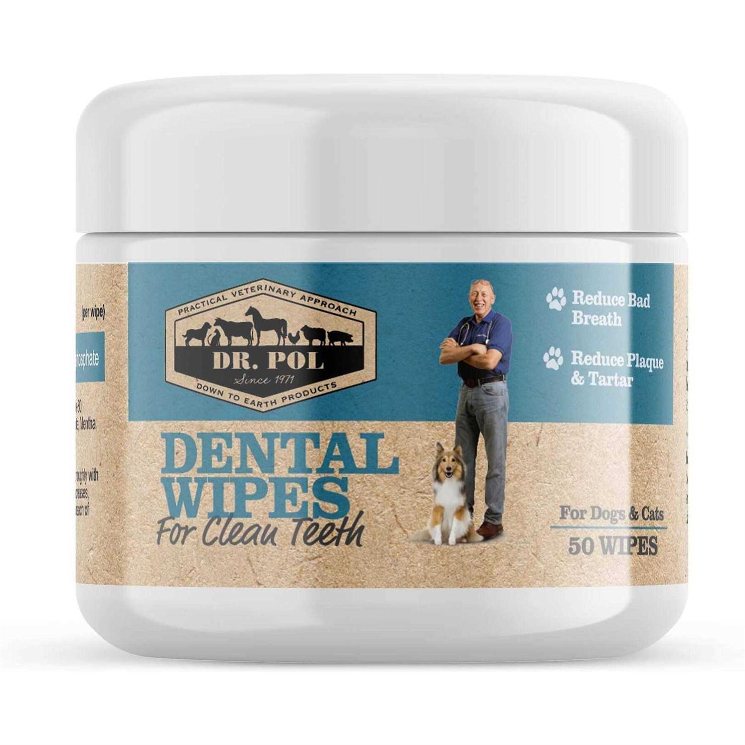 Dr. Pol Dental Wipes for Dogs & Cats 50 Count