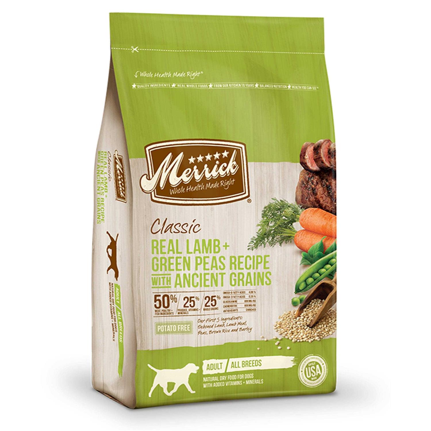 Merrick Classic Real Lamb Green Peas with Ancient Grains Dry Dog Food