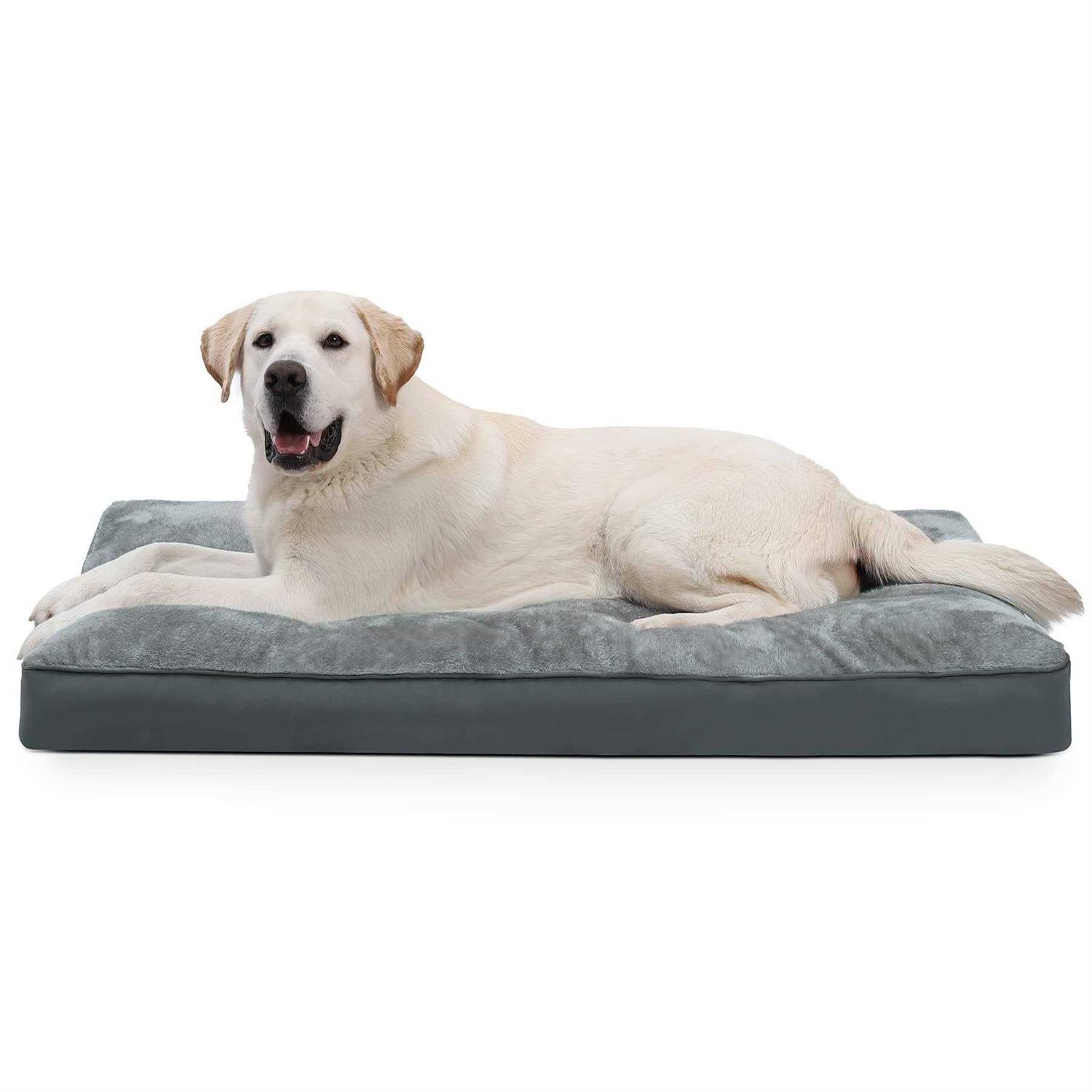 NUPIDA Dog Bed Waterproof Deluxe Plush Dog Beds with Removable Washable Cover Anti-Slip Bottom Pet Sleeping Mattress for Large