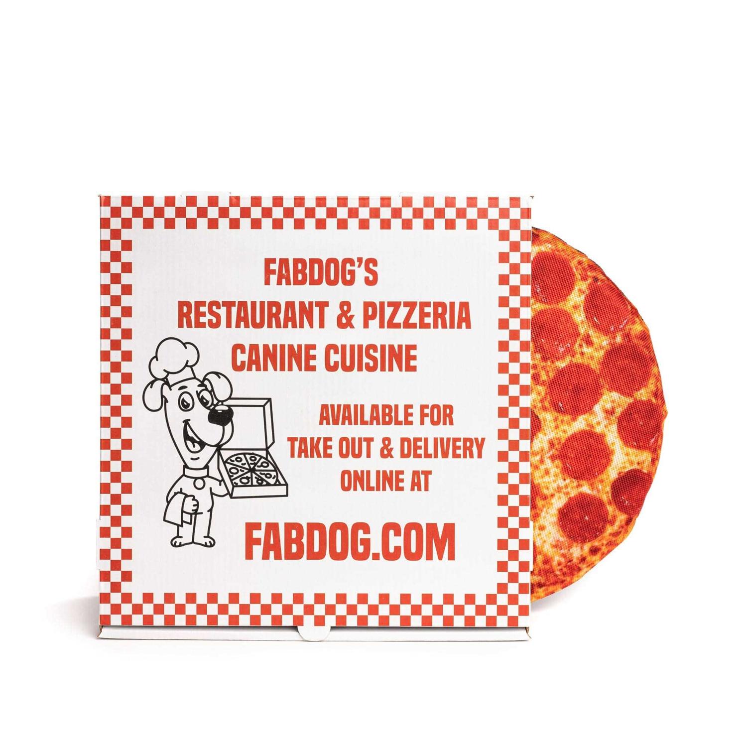 fabdog Pizza 10 Dog Toy