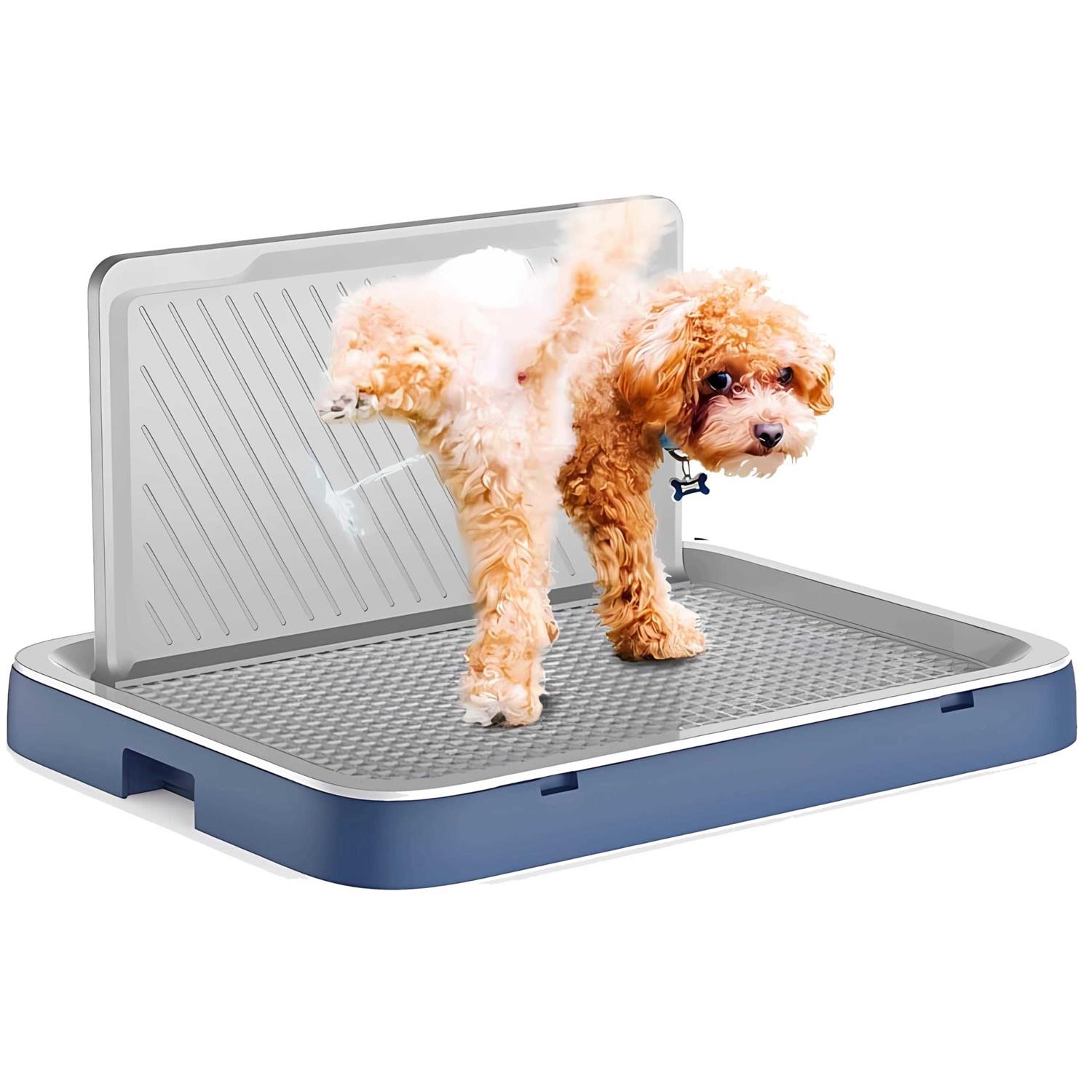 fshns pee pad tray for medium and small dogs little puppy indoor potty training pad holder with pee wall for male dogs