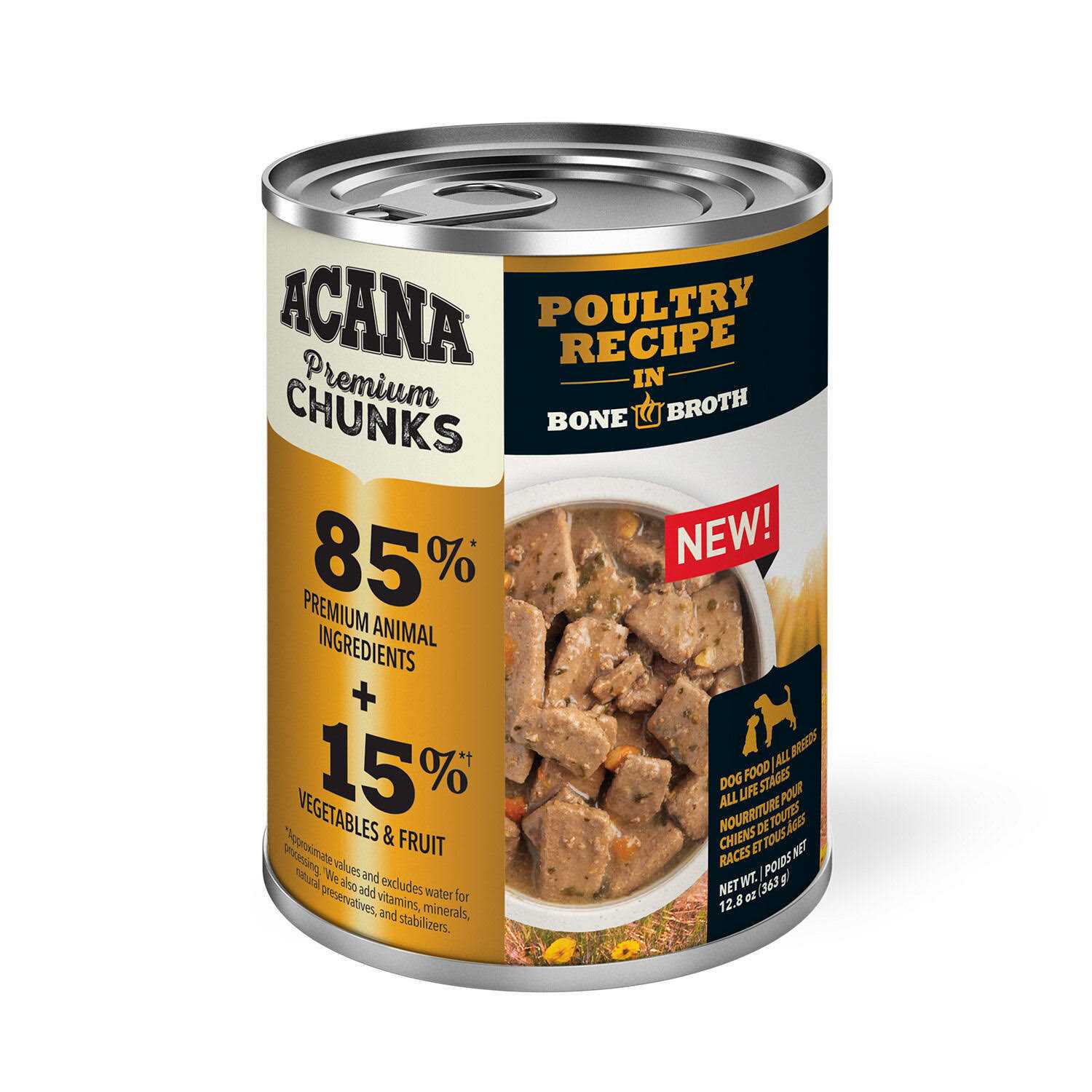 Acana Premium Chunks Poultry Recipe in Bone Broth Wet Dog Food