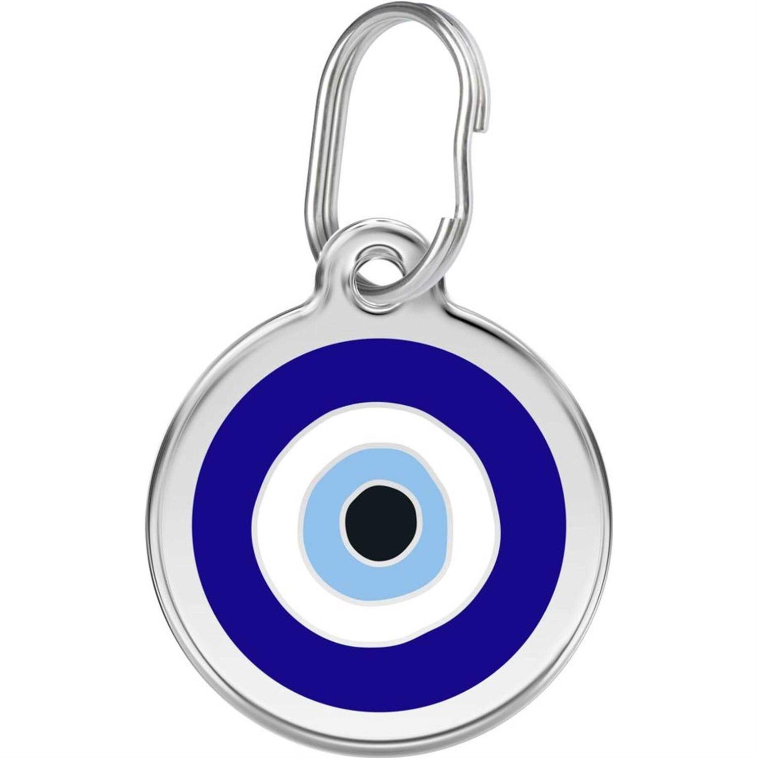 Red Dingo Enamel Pet ID Tag Evil Eye