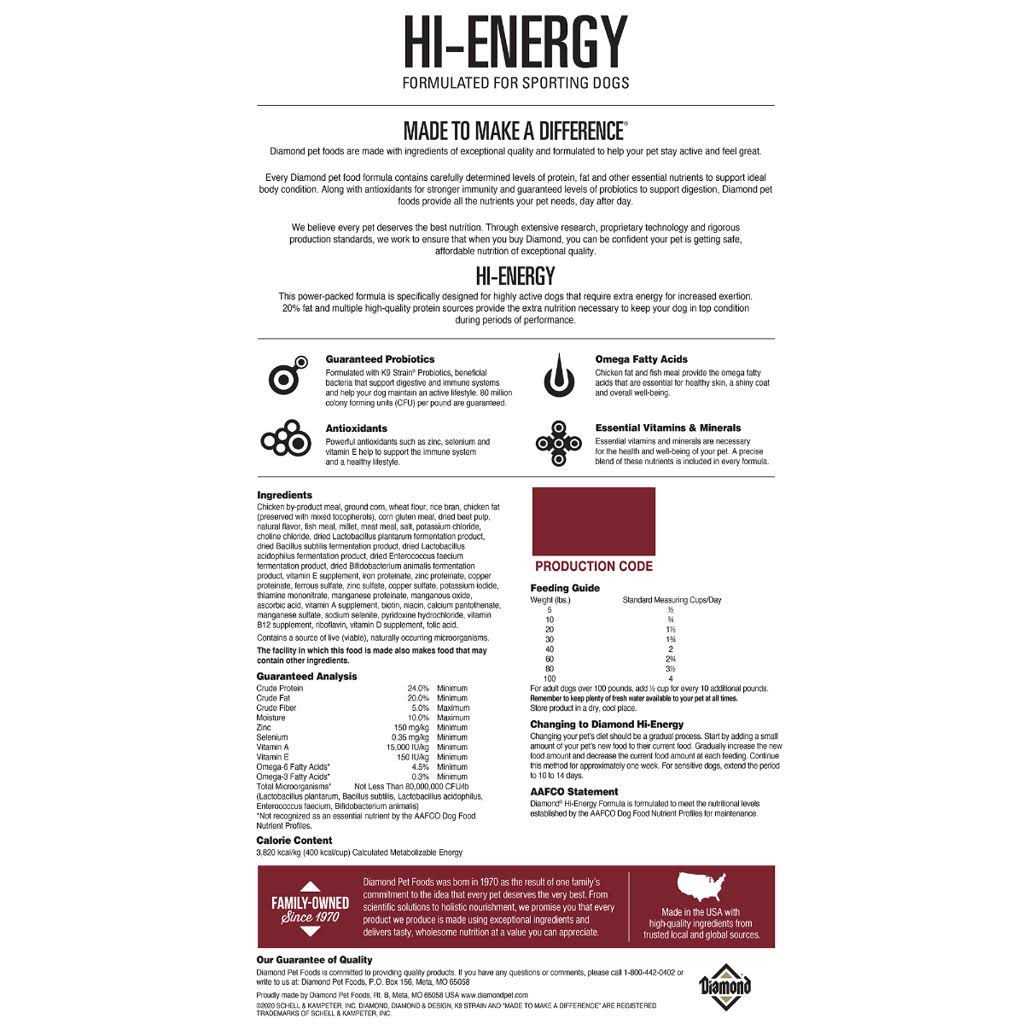 Diamond Hi-Energy Dog Food