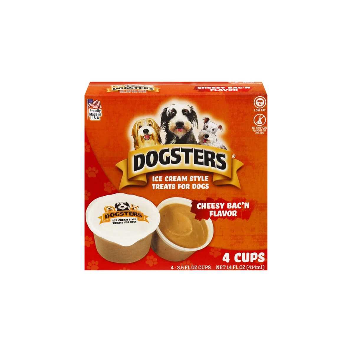 Dogsters Cheesy Bac’n Flavor Ice Cream Style Treats for Dogs