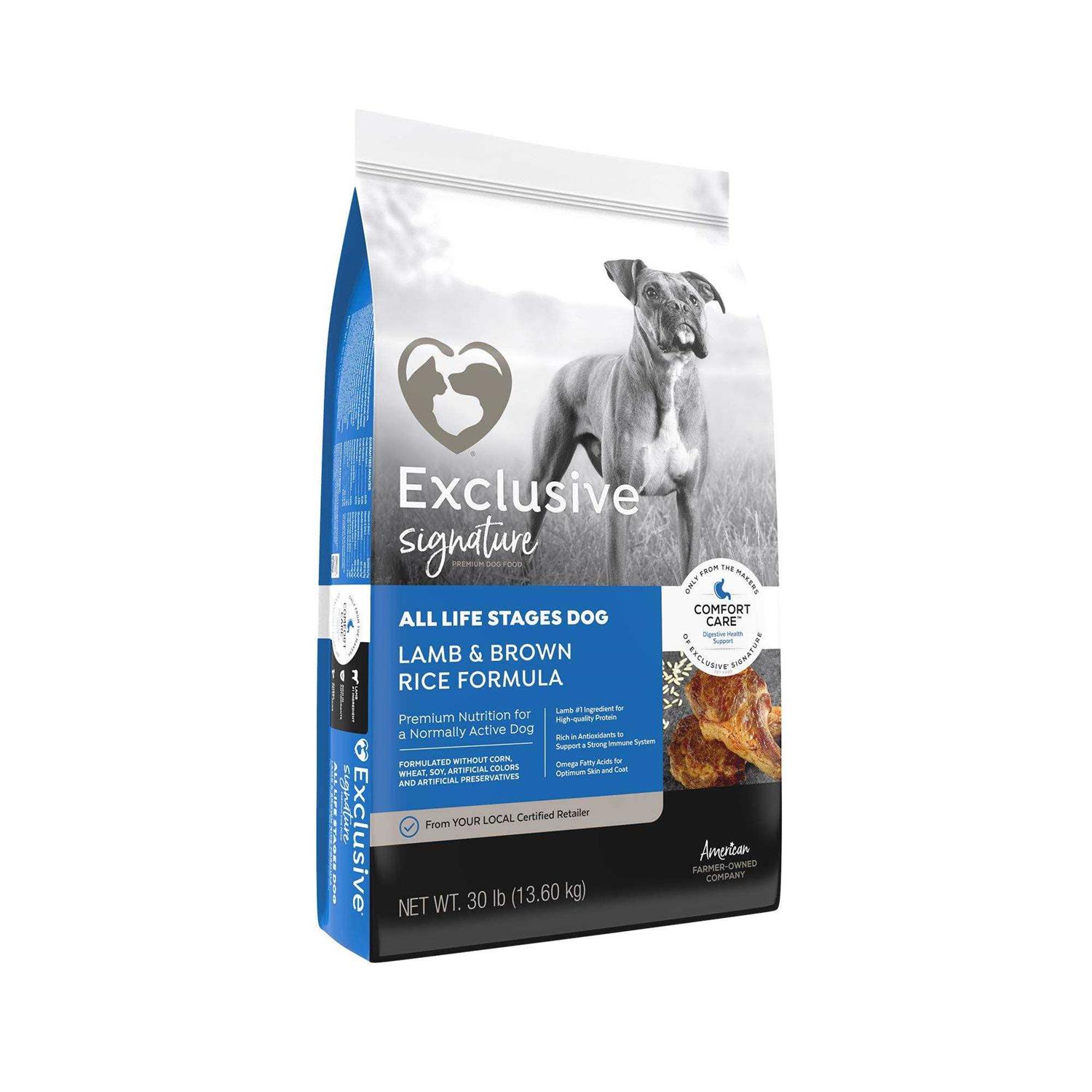 Exclusive Dog Food All Life Stages Lamb Brown Rice