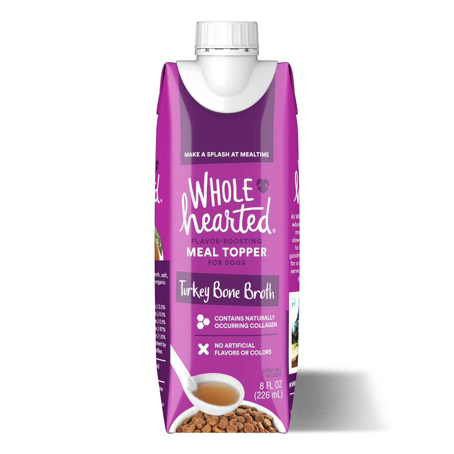 WholeHearted Turkey Bone Broth Dog Meal Topper