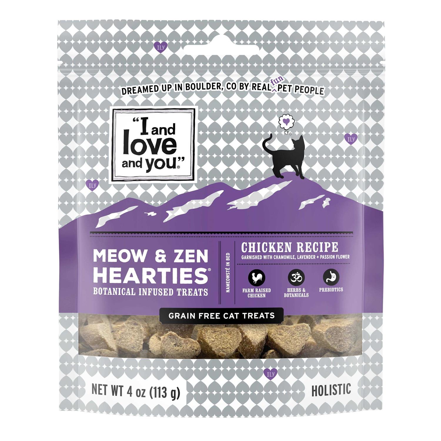 I and love and You Meow and Zen Hearties Cat Treats
